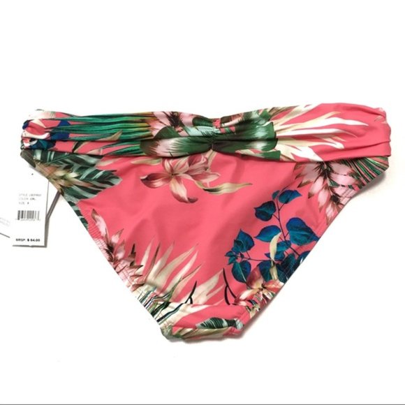 La Blanca Tropical Hawaiian Coral Bottoms Bikini - Picture 2 of 5